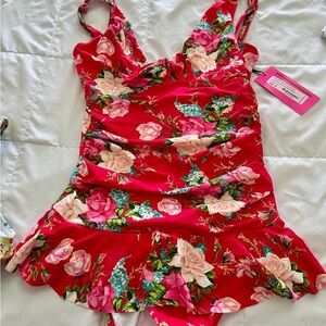 Betsey Johnson Floral One-Piece Swimsuit